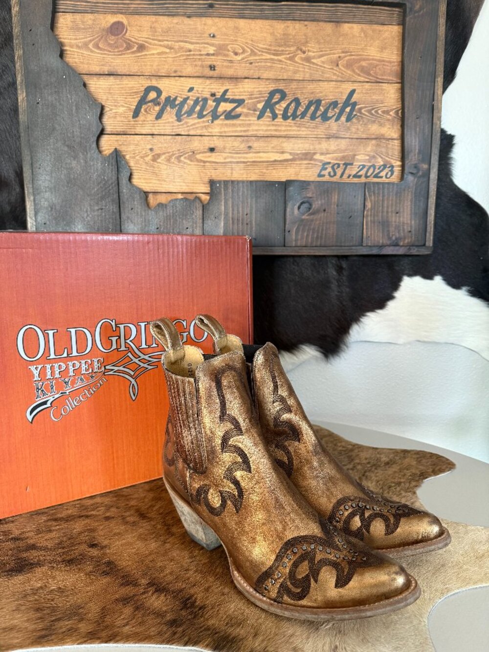 Old Gringo Shay Metallic Gold - W9.5 ($349)